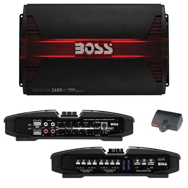 Boss Audio Boss Audio PF2600 Phantom 2600 watt 4 Channel Power Amplifier Remote Subwoofer Level Control PF2600